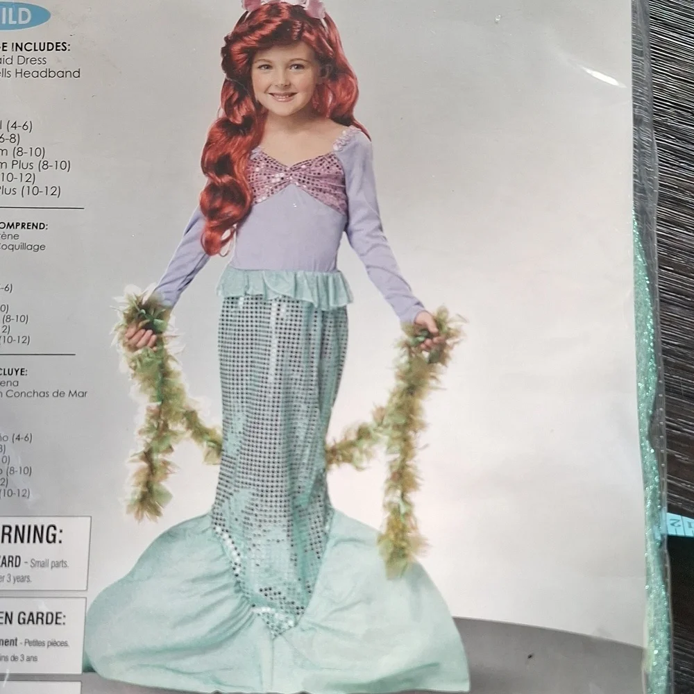 California Costumes Little Mermaid Costume Lavender Aqua